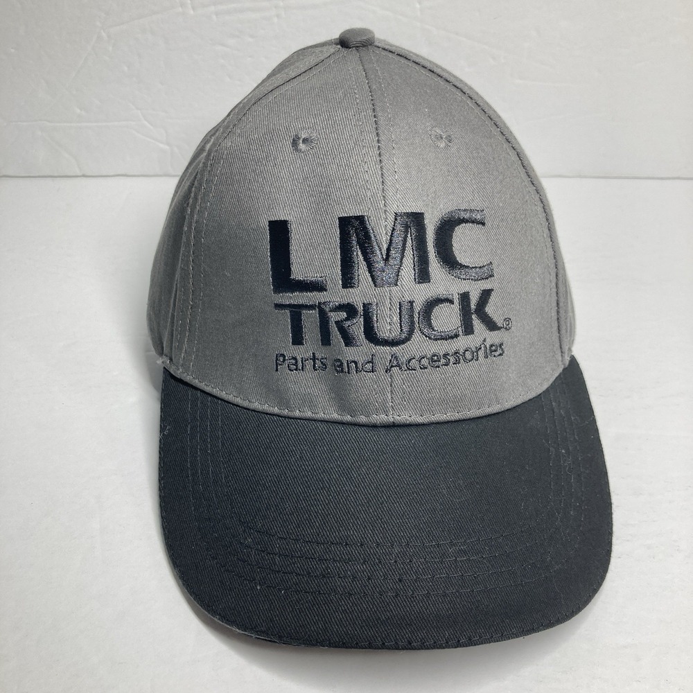 LMC Truck Parts and Accessories Cap Hat Adult Gray Black Adjustable Work
